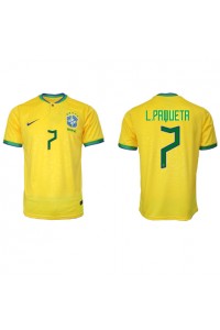 Brasilia Lucas Paqueta #7 Jalkapallovaatteet Kotipaita MM-kisat 2022 Lyhythihainen